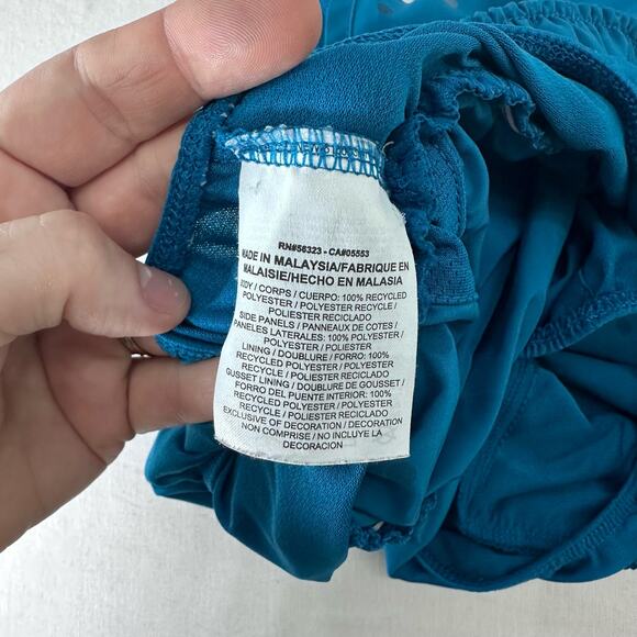 Nike Women’s Dry Fit Running shorts SZ M Blue Polka Dots - Picture 6 of 6